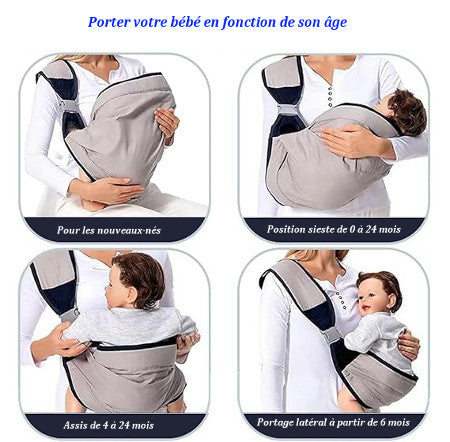 Porte-bébé ergonomique multi-âge